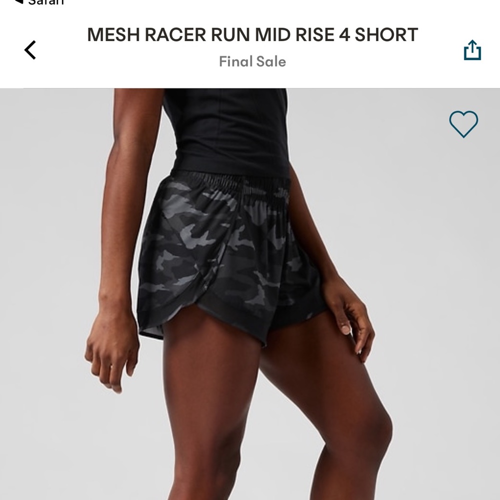 Athlete camo  shorts